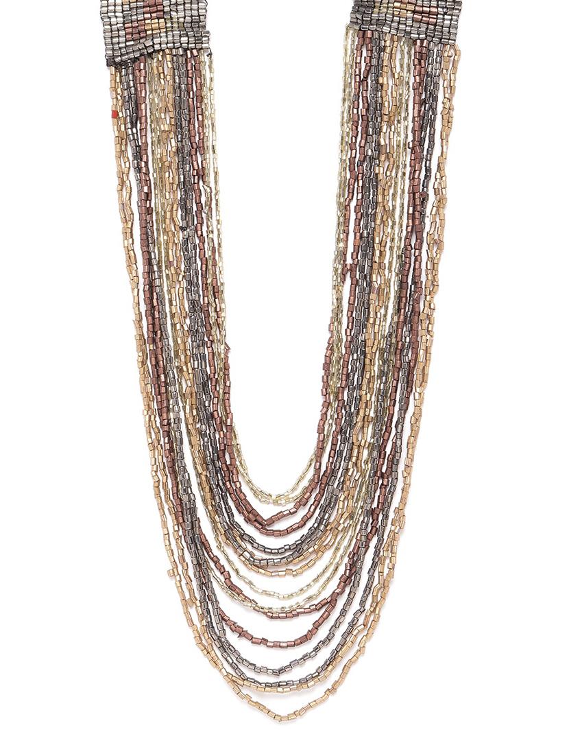 brown metal necklace - 18300581 - Standard Image - 1
