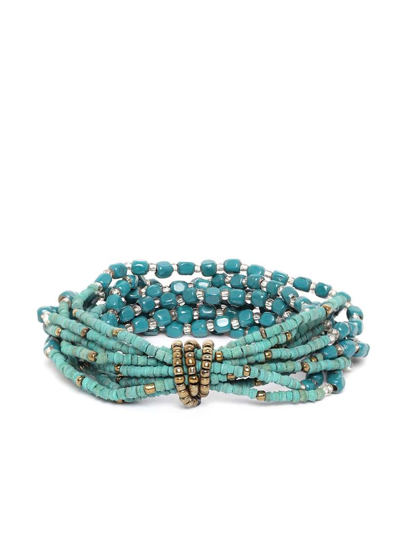 multi colored wood bangle  bracelet - 18300603 -  Standard Image - 1