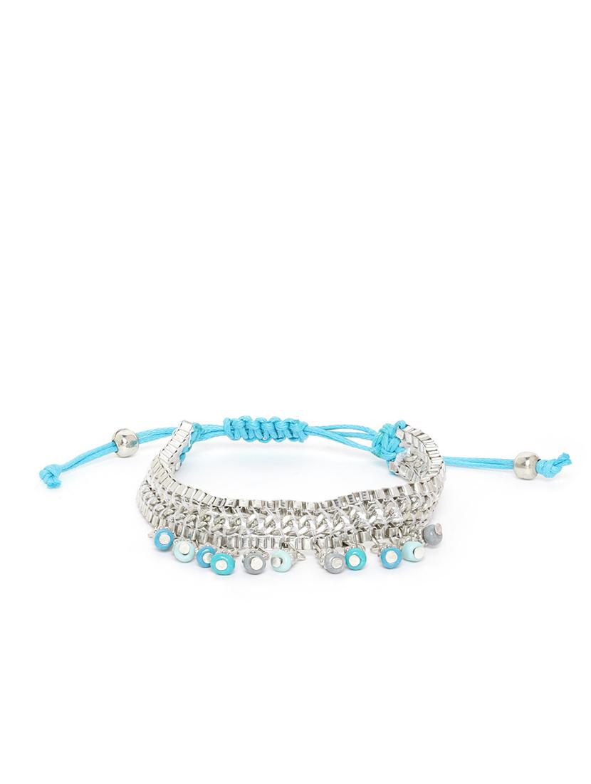 blue cotton links bracelet - 18300608 -  Zoom Image - 0