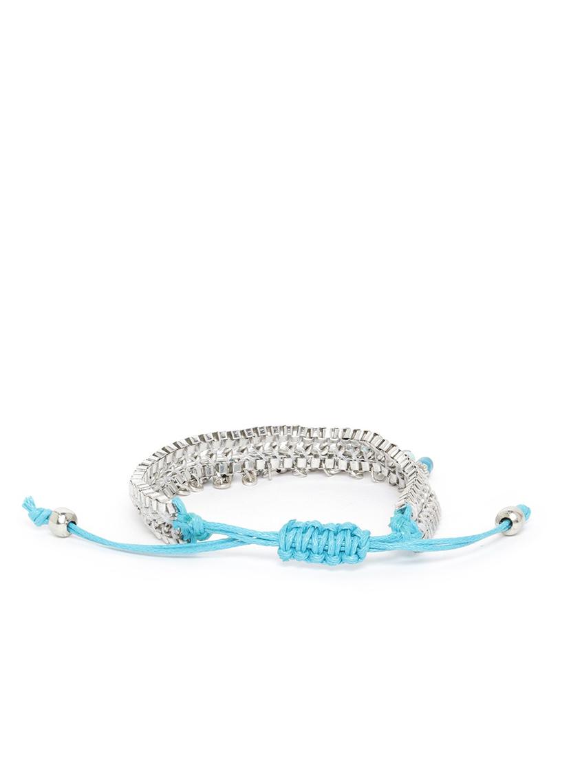 blue cotton links bracelet - 18300608 -  Standard Image - 1