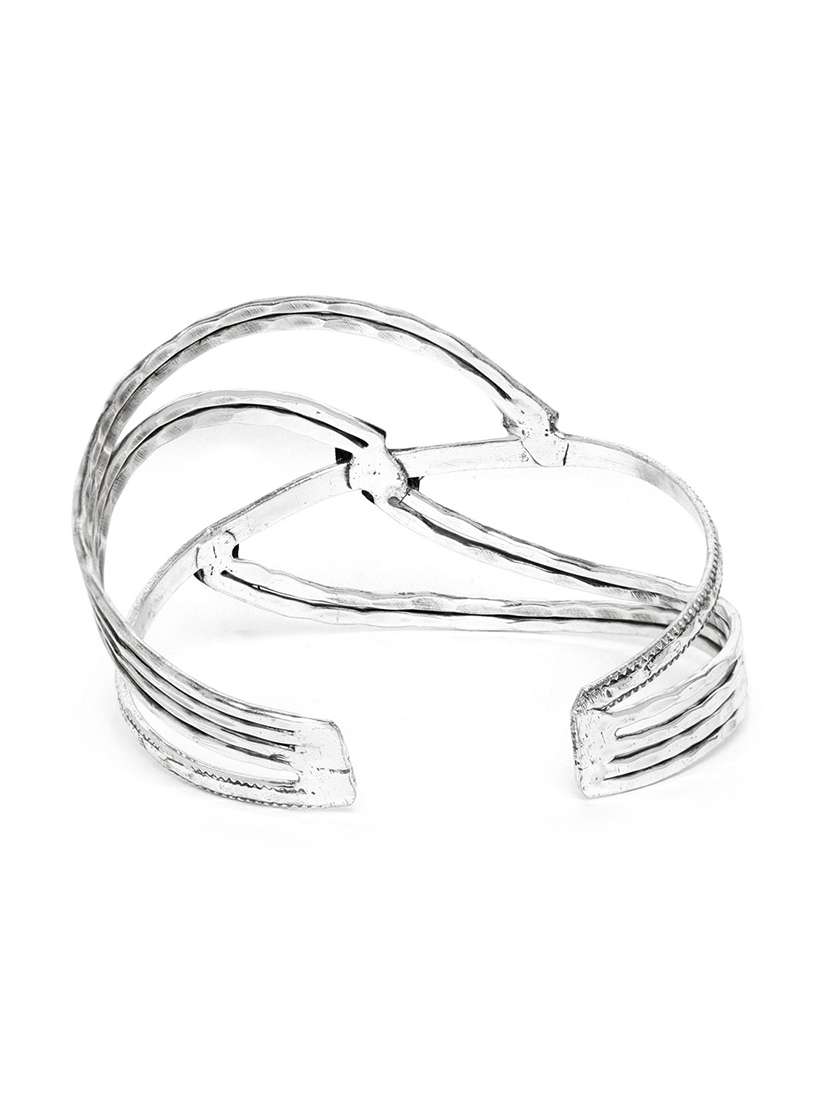 silver brass cuffs bracelet - 18300617 -  Standard Image - 1