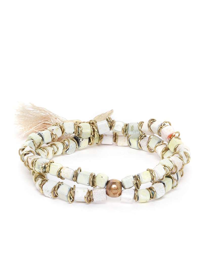 white zinc bangle bracelet - 18300622 - Zoom Image - 0