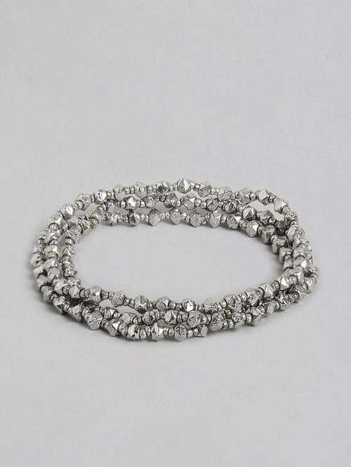 silver metal bangle  bracelet - 18300629 -  Standard Image - 0
