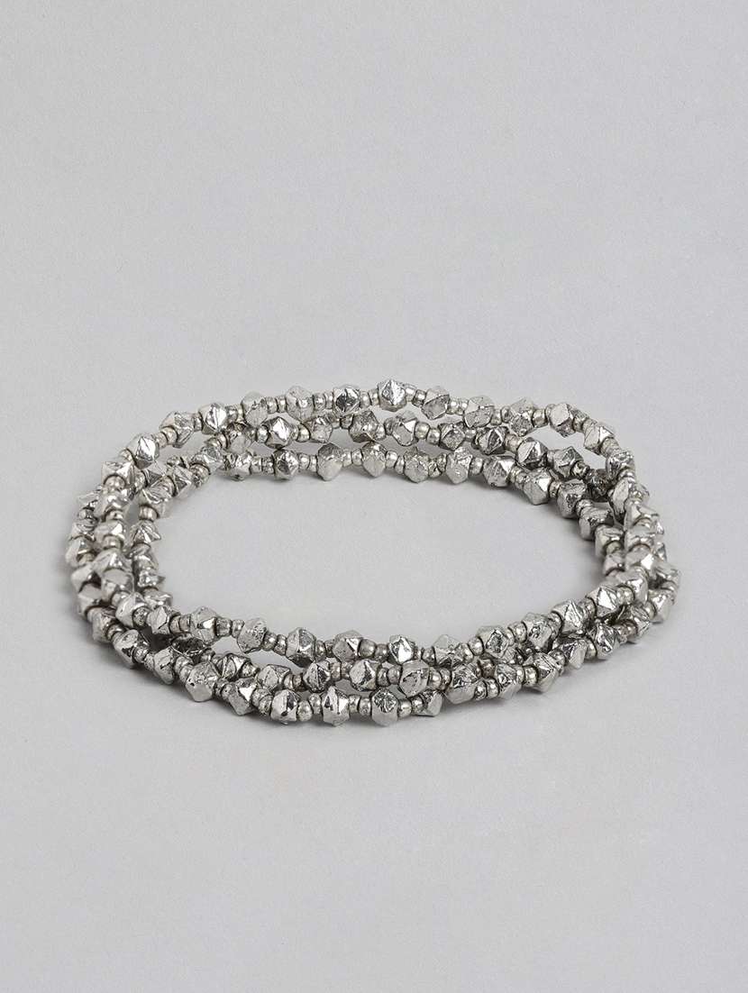 silver metal bangle  bracelet