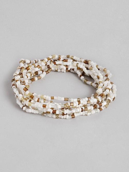 beige metal bangle bracelet - 18300632 -  Standard Image - 0