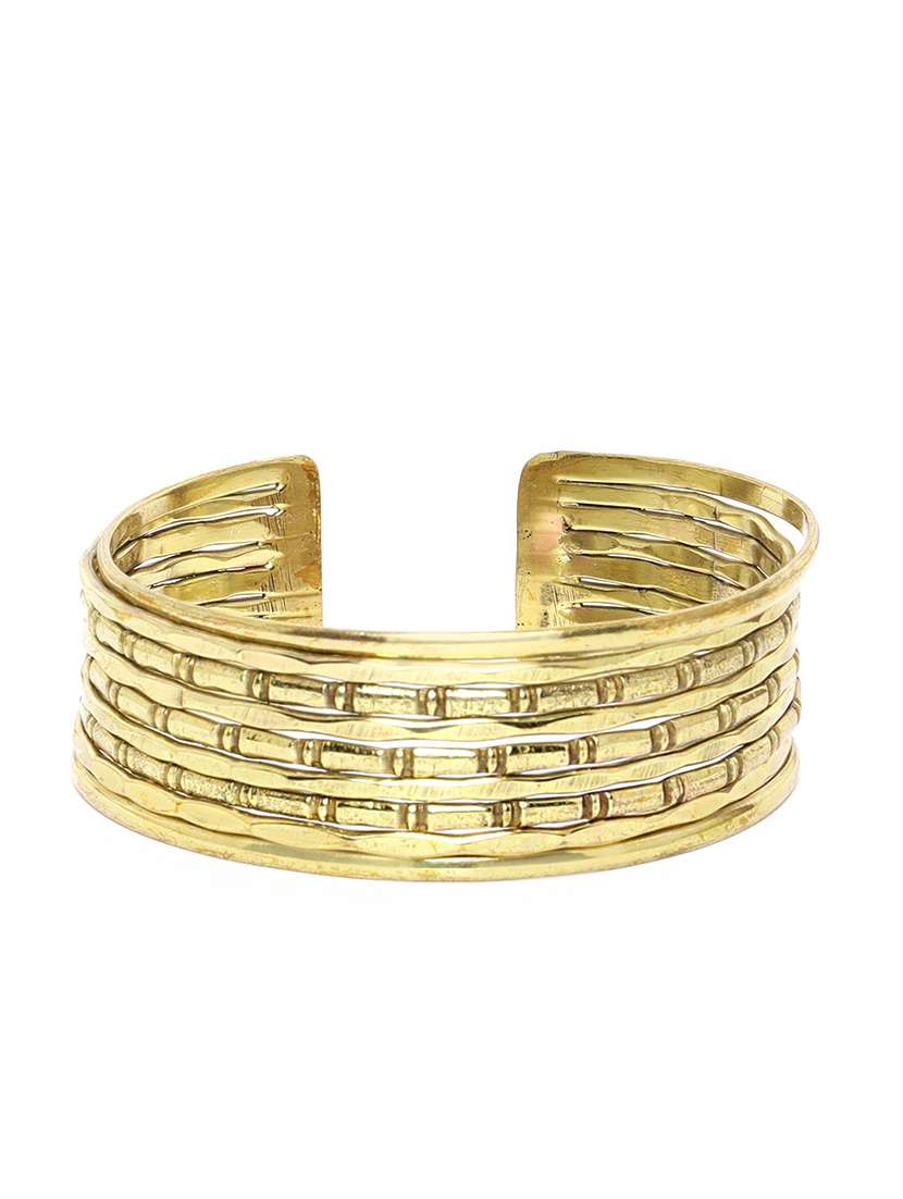 gold brass cuffs bracelet