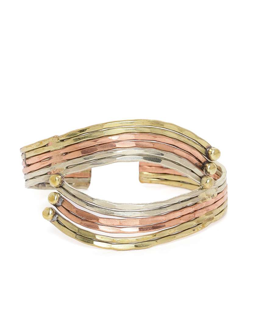 multi colored brass cuffs bracelet