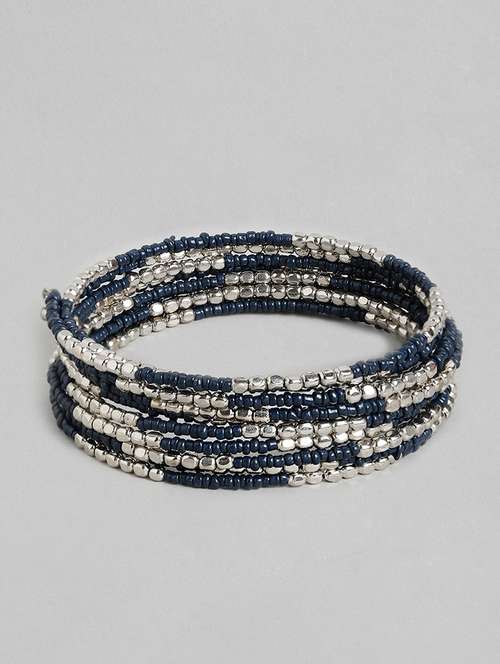 blue metal bangle bracelet - 18300650 - Standard Image - 0
