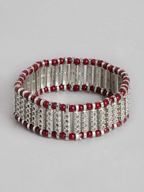 silver metal bangle bracelet - 18300655 - Standard Image - 0