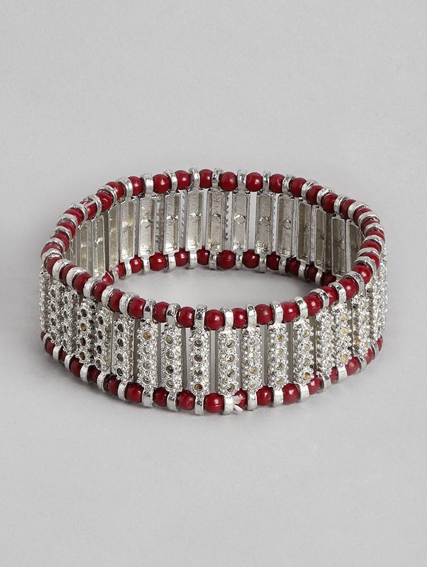 silver metal bangle bracelet - 18300655 - Zoom Image - 0