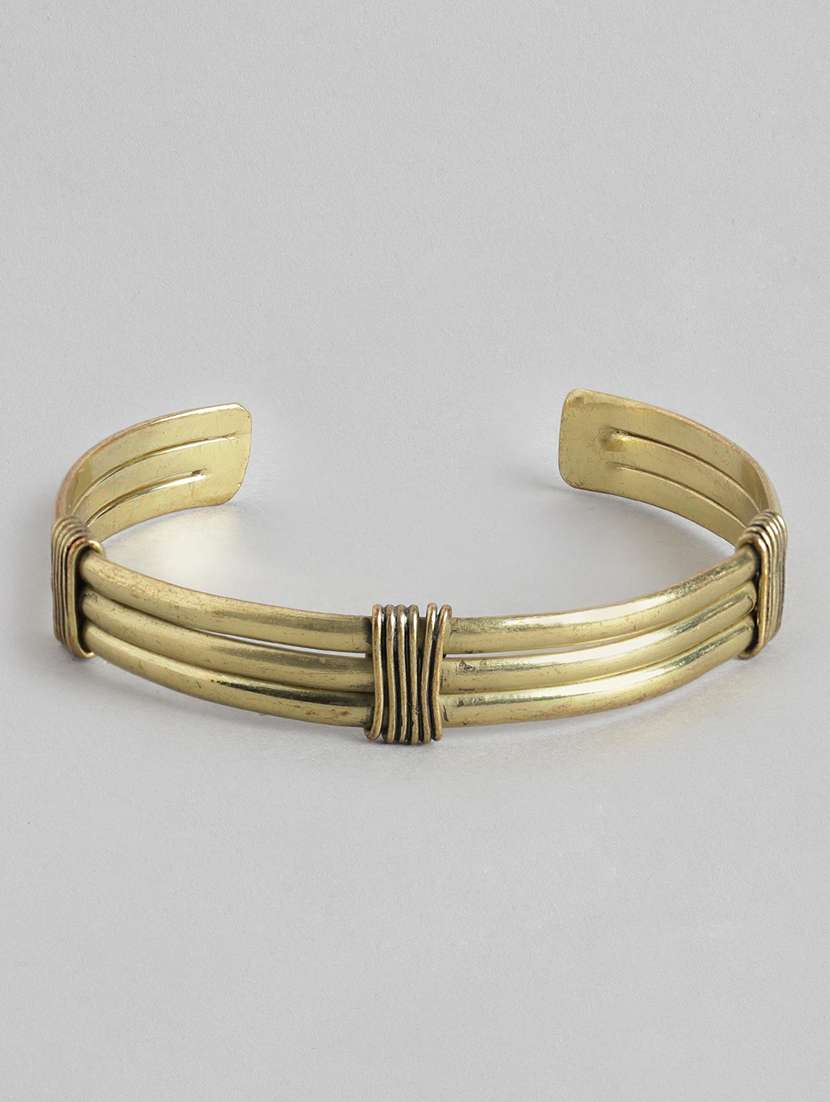 gold metal cuffs bracelet