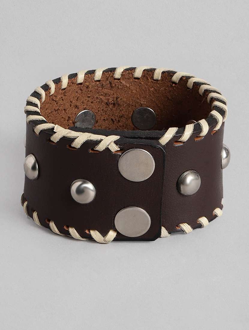 brown cotton bangle  bracelet - 18300667 -  Standard Image - 1