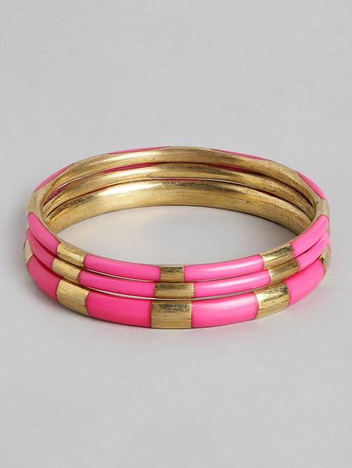 pink metal bangle bracelet - 18300681 - Standard Image - 0