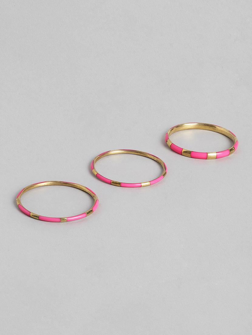 pink metal bangle bracelet - 18300681 - Standard Image - 1