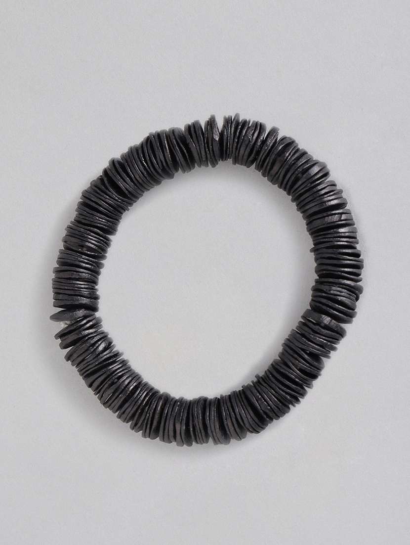 black plastic bangle  bracelet - 18300699 -  Standard Image - 1