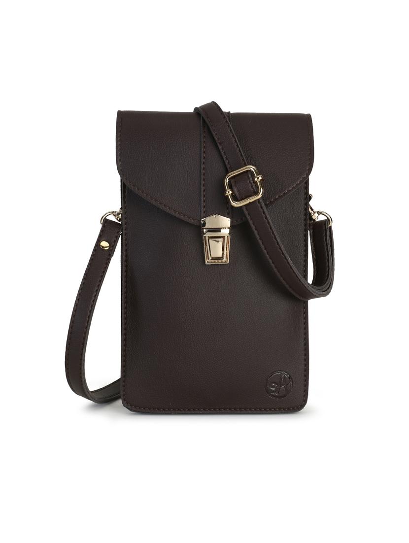 brown solid sling bag - 18301542 - Zoom Image - 0