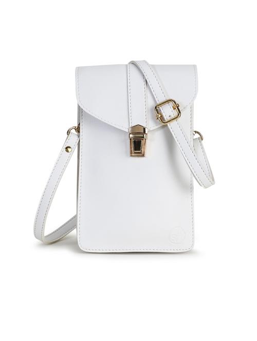 white solid sling bag - 18301543 - Standard Image - 0