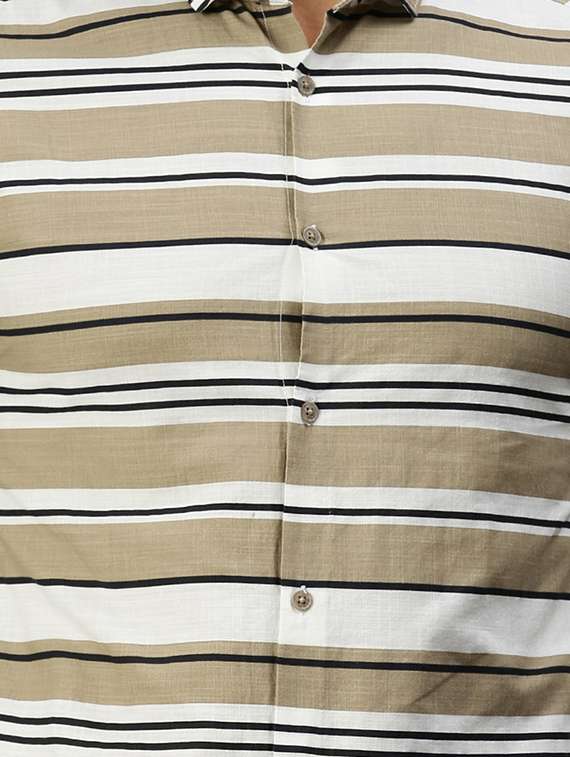mens stripes casual shirt - 18301708 - Standard Image - 4