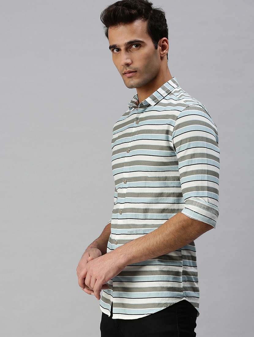 mens stripes casual shirt - 18301711 -  Standard Image - 1