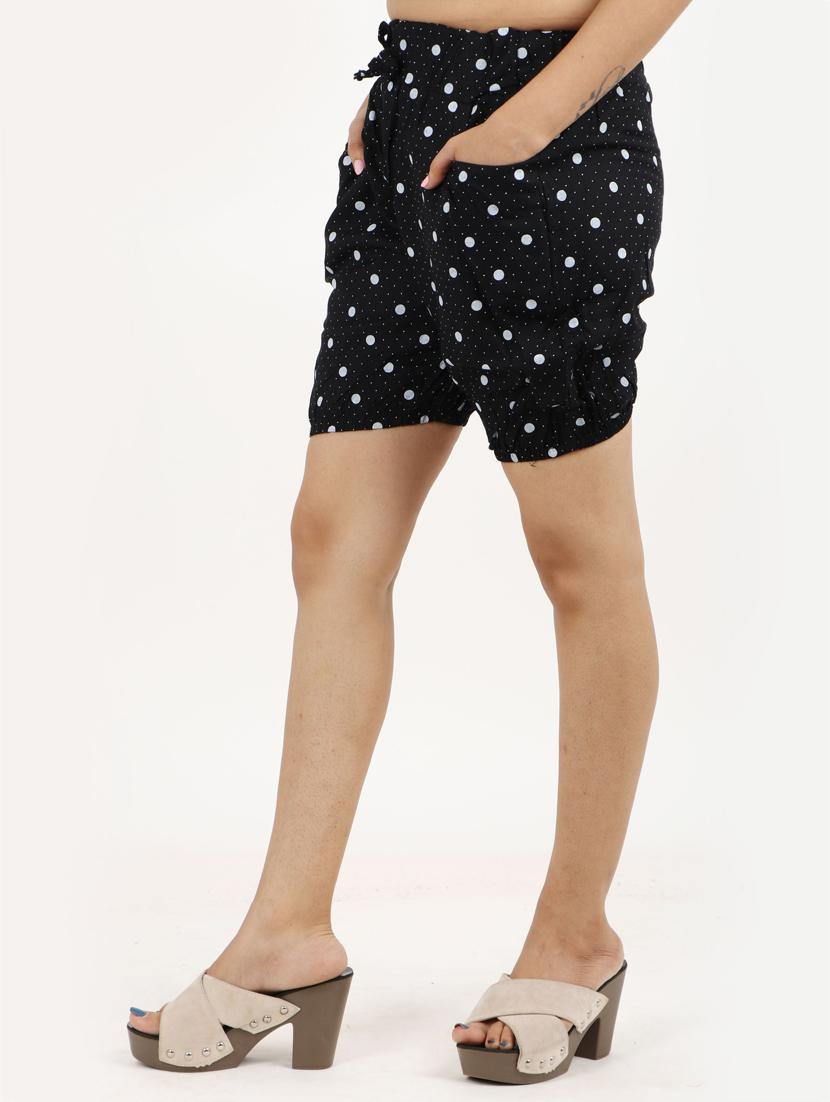 drawstring waist printed short - 18302423 - Standard Image - 1
