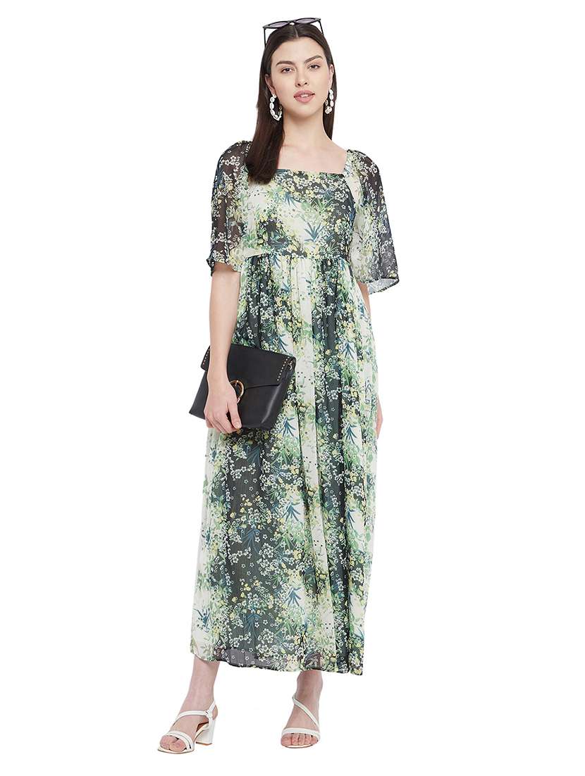 women's fit & flare floral dress - 18302439 - Standard Image - 4