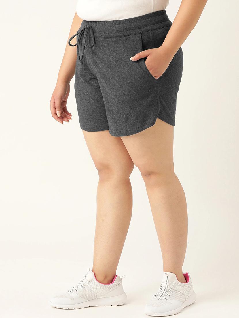 drawstring waist plus short - 18302504 - Standard Image - 1