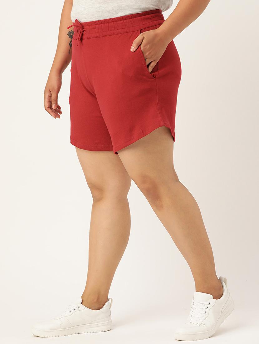 drawstring waist plus short - 18302507 - Standard Image - 1