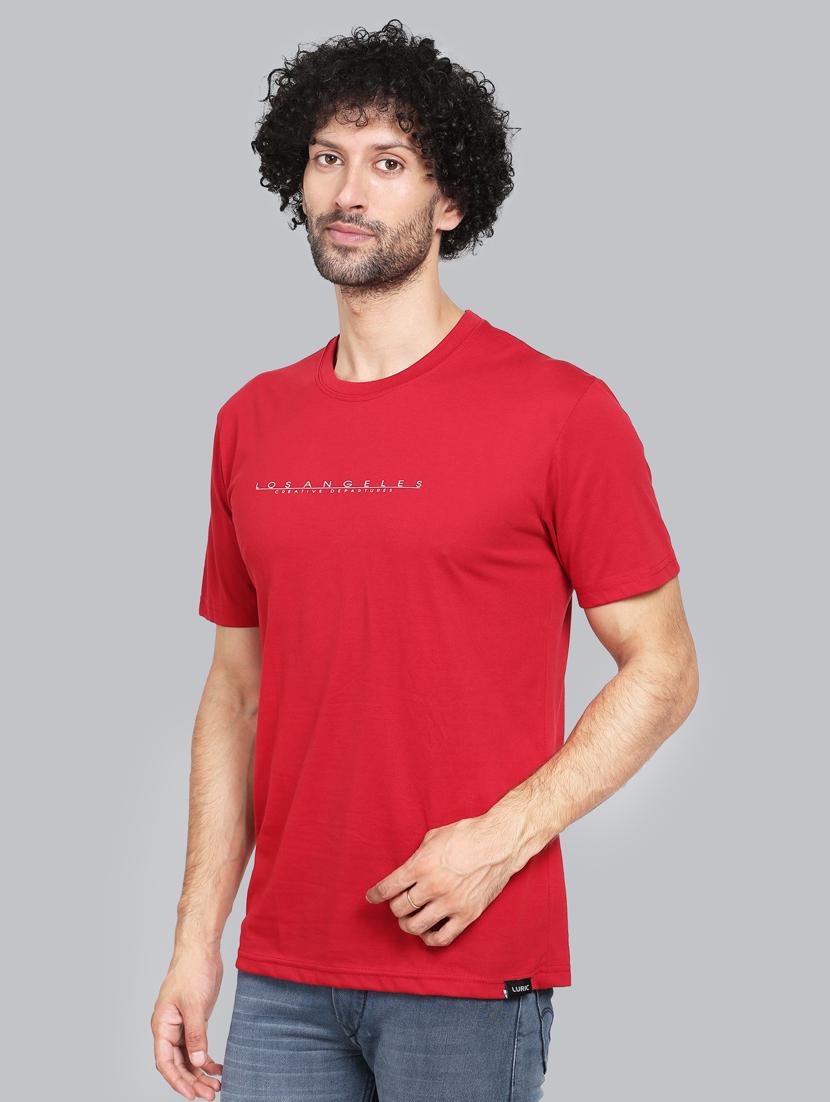 red chest printed t-shirt - 18302635 - Standard Image - 1