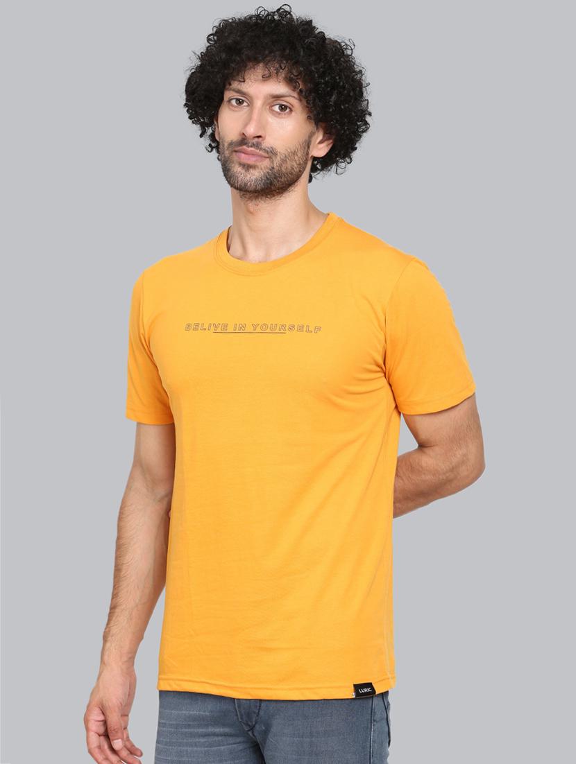 yellow chest printed t-shirt - 18302640 - Standard Image - 1