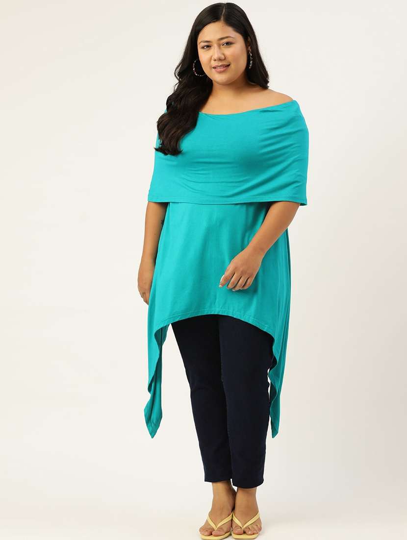 women's asymmetric boat neck top - 18304001 -  Standard Image - 1
