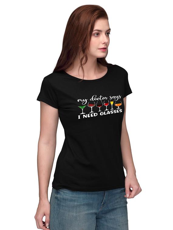 black chest printed t-shirt - 18304191 - Standard Image - 1