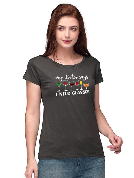 grey chest printed t-shirt - 18304192 - Standard Image - 1