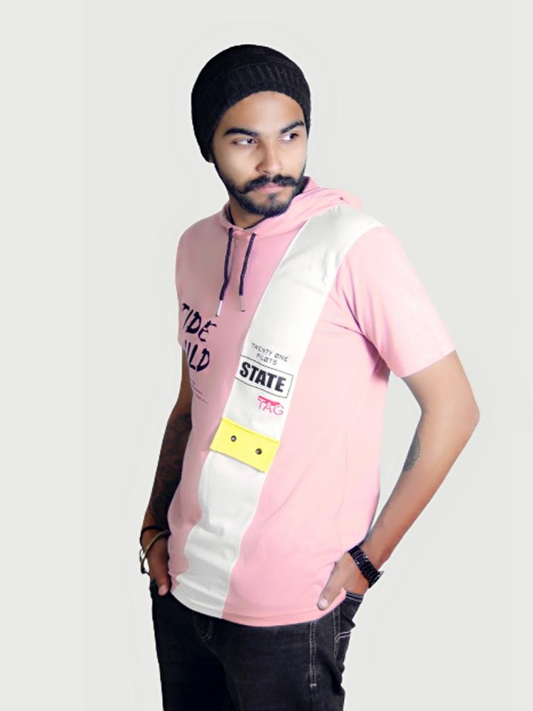 stylish crepy color hooded t-shirt - 18304529 - Standard Image - 1