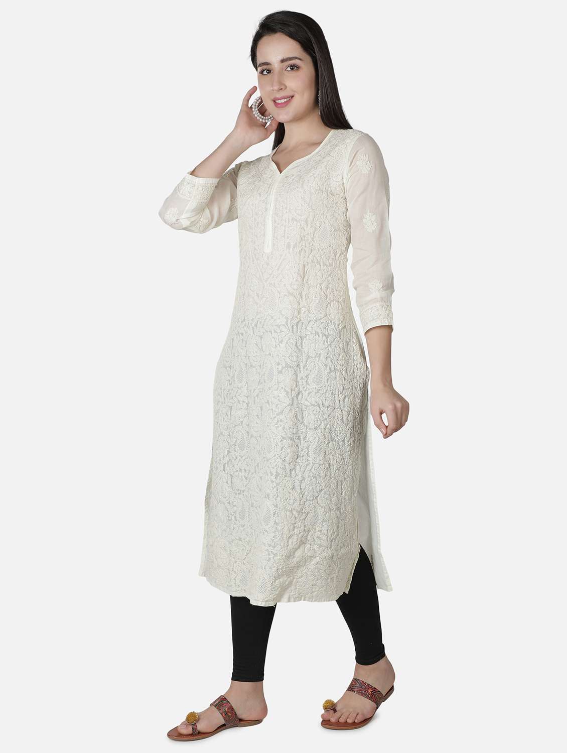 women's straight kurta - 18304842 -  Standard Image - 1