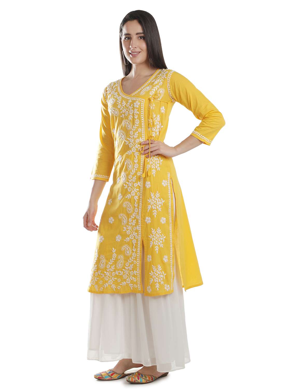 women's angrakha kurta - 18304848 -  Standard Image - 1