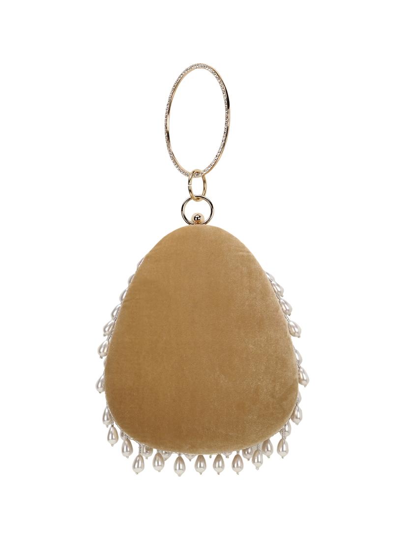tan embellished box clutch - 18305575 -  Standard Image - 1