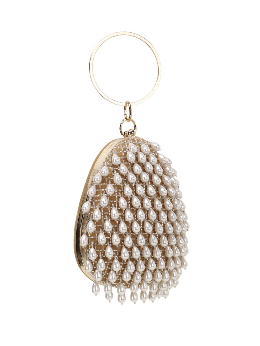tan embellished box clutch - 18305575 - Standard Image - 4