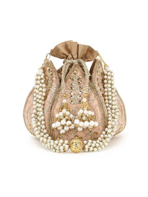 pink embellished ethnic potli - 18305617 - Standard Image - 0