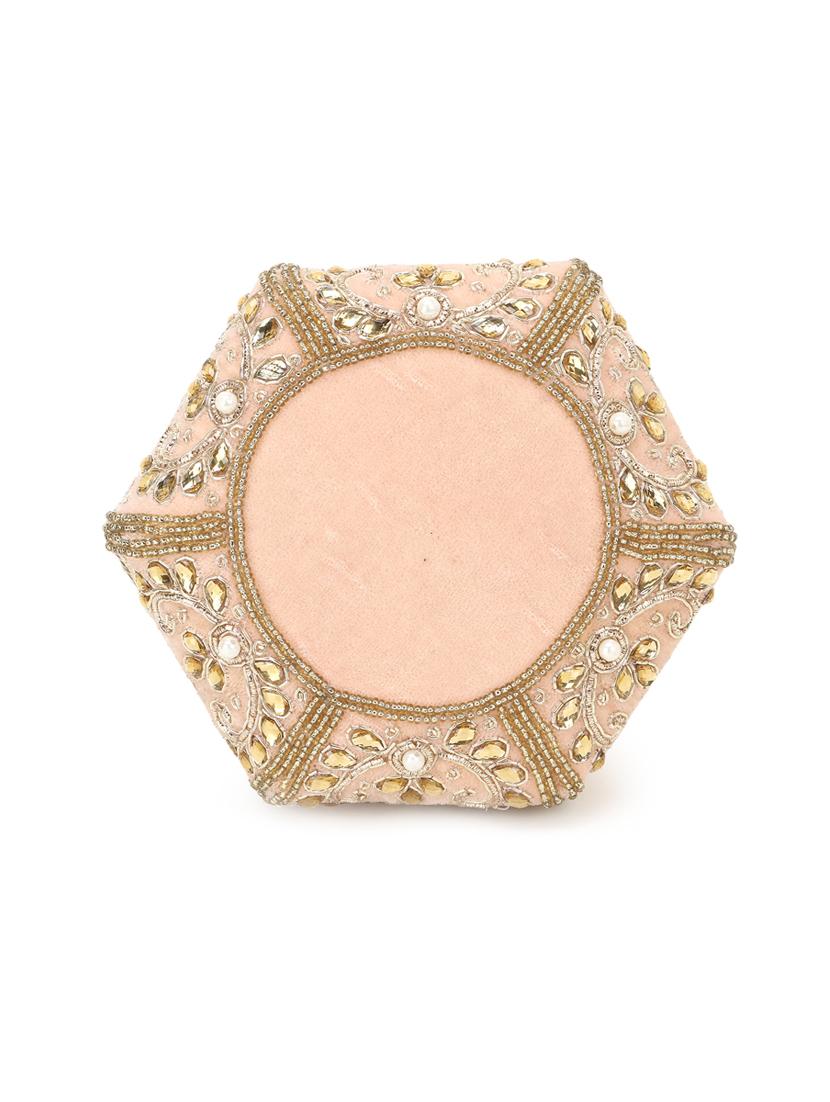 pink embellished ethnic potli - 18305617 - Standard Image - 1
