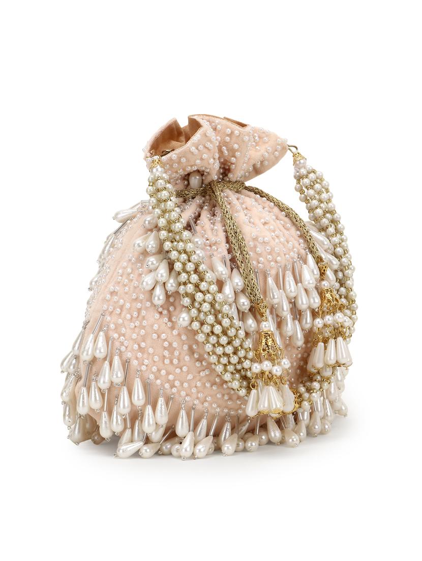 pink embellished ethnic potli - 18305618 - Zoom Image - 0