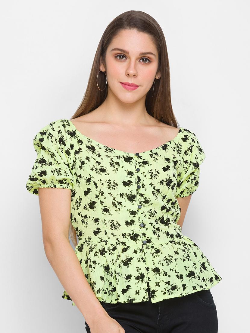 women's peplum sweetheart neck top - 18305747 -  Zoom Image - 0