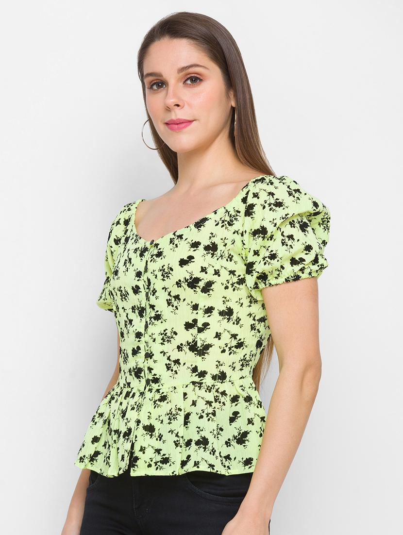 women's peplum sweetheart neck top - 18305747 -  Standard Image - 1