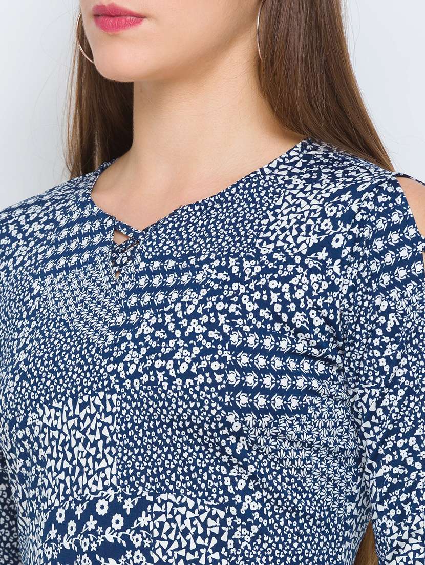 women's straight key hole neck top - 18305779 -  Standard Image - 4