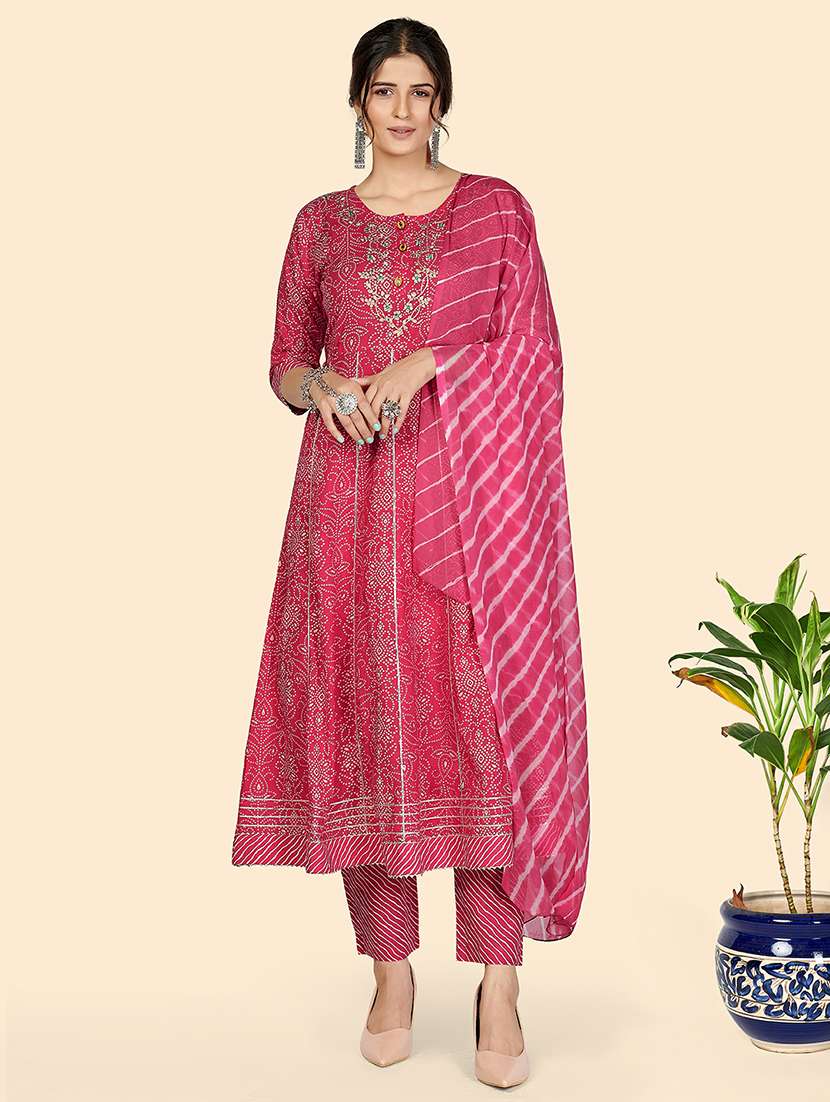 pink cotton suit  set