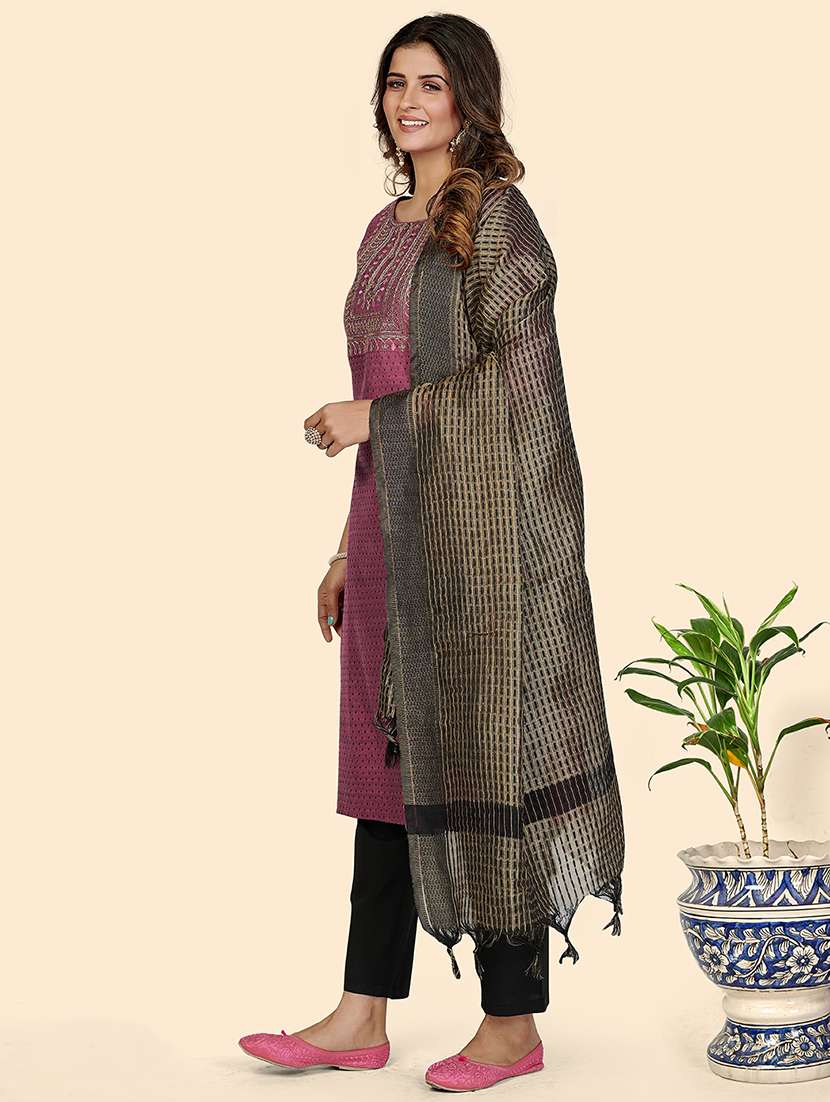 purple cotton suit  set - 18306226 -  Standard Image - 1