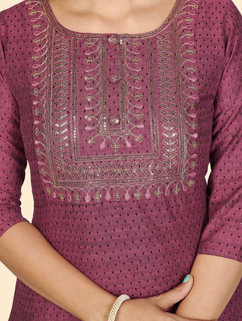 purple cotton suit  set - 18306226 -  Standard Image - 4