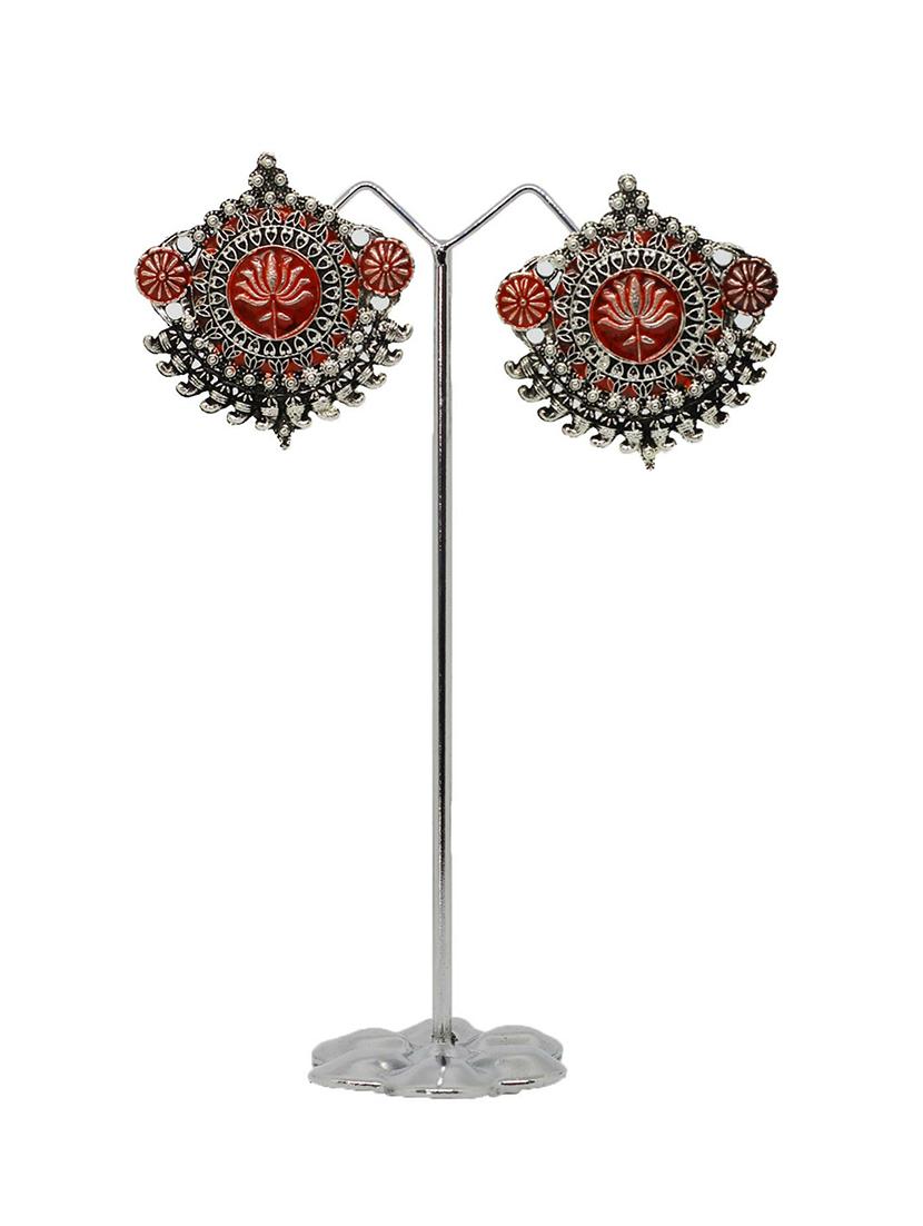 silver brass studs earring - 18306257 - Standard Image - 1