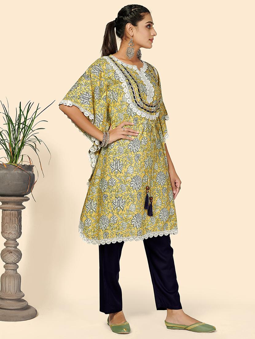 yellow cotton kurta pant  set - 18306272 -  Standard Image - 1
