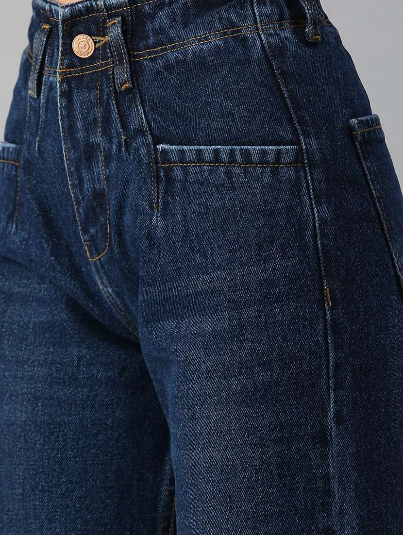 women's plain wide leg jeans - 18306494 -  Standard Image - 4