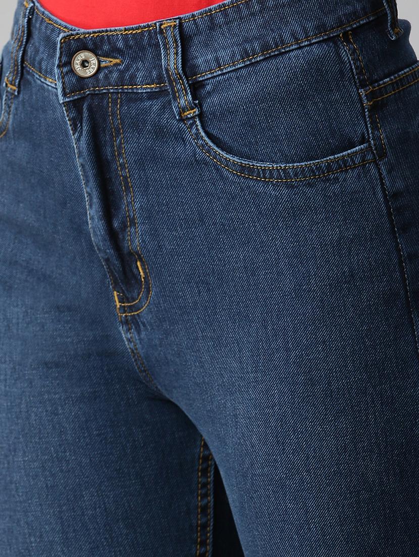 high rise stone washed denim jean - 18306501 - Standard Image - 4
